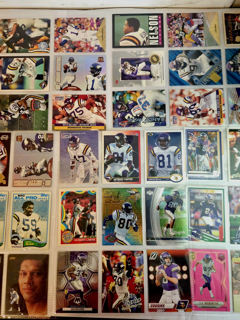 Minnesota Vikings Football Card Lot 40+ Vintage To Modern Randy Moss